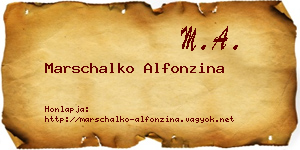 Marschalko Alfonzina névjegykártya